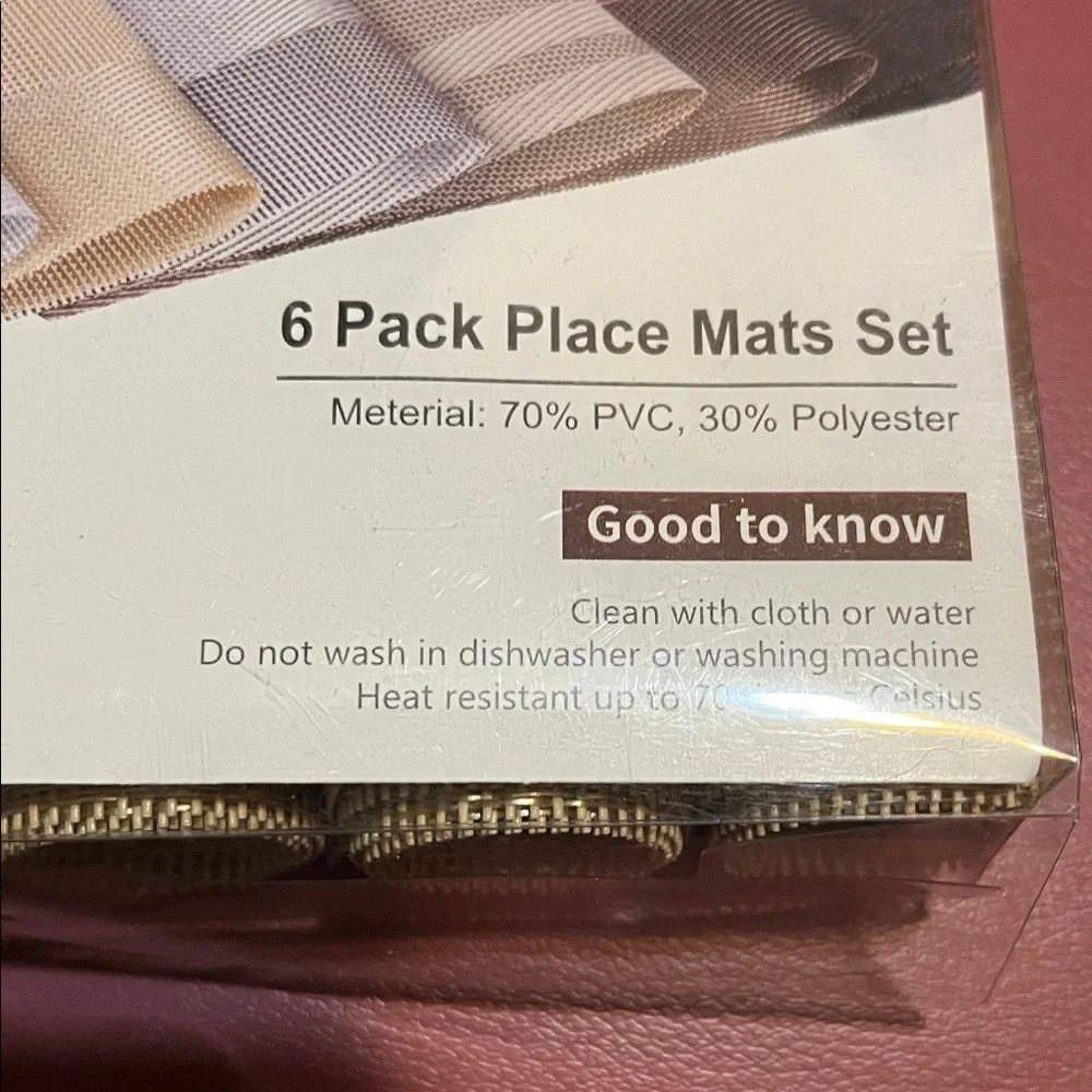 Gold Woven Placemats Set